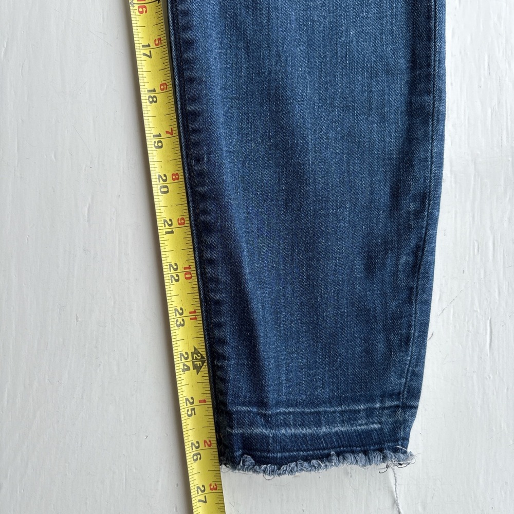Hudson Womens 29 Super Skinny Crop Jeans Stretch Blue Raw Hem - Picture 10 of 10